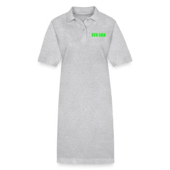 Fck grn - Robe polo bio PAIGER Stanley/Stella Femme - noir - Devant
