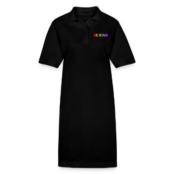 Be kind - Robe polo bio PAIGER Stanley/Stella Femme - noir - Devant