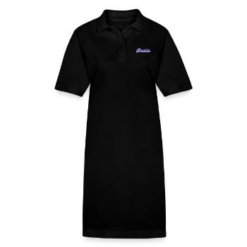 Cœur de bête - Robe polo bio PAIGER Stanley/Stella Femme - noir - Devant
