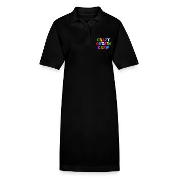 Crazy cousin crew - Stanley/Stella Frauen Bio-Polokleid PAIGER - Schwarz - Vorne
