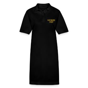 Members only - Robe polo bio PAIGER Stanley/Stella Femme - noir - Devant