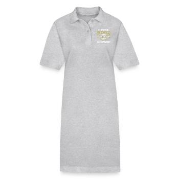 Je transforme le bois en choses Quelle est votre superpuissance? - Robe polo bio PAIGER Stanley/Stella Femme - noir - Devant