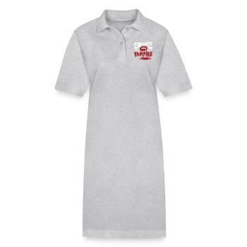Vampire Sexy Lips Halloween Can I bite you blood - Stanley/Stella PAIGER Organic Women’s Polo Dress - black - Front