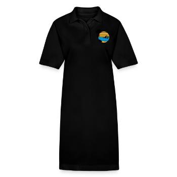 palms island vacation vacation sun beach swimming - Stanley/Stella PAIGER Organic Women’s Polo Dress - black - Front