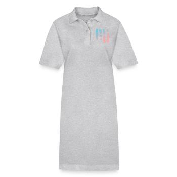 Motif de fragment de rayure avec dégradé - LOGO - Robe polo bio PAIGER Stanley/Stella Femme - noir - Devant