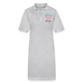 Bonjour le design printanier avec des œufs de Pâques - Robe polo bio PAIGER Stanley/Stella Femme - noir - Devant