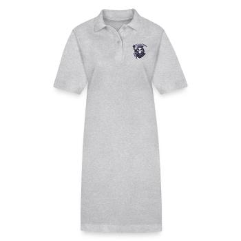Grim Reaper Smiling Scythe Illustration - Stanley/Stella PAIGER Organic Women’s Polo Dress - black - Front