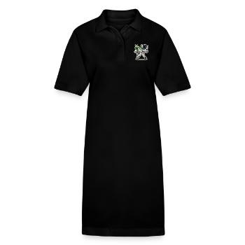 Alien vs Astronaut Karate Battle - Stanley/Stella PAIGER Organic Women’s Polo Dress - black - Front
