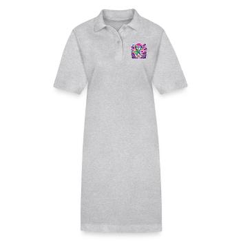 Frogs Dancing Under Mushrooms - Stanley/Stella PAIGER Organic Women’s Polo Dress - black - Front