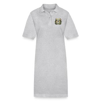Lustiger Bier-Prost-Cartoon Sticker - Stanley/Stella Frauen Bio-Polokleid PAIGER - Schwarz - Vorne