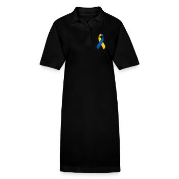 Boucle de la paix ukrainienne - Robe polo bio PAIGER Stanley/Stella Femme - noir - Devant