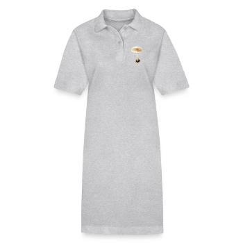 Porcelain Mushroom Beech Slime Carrot Natural Design - Stanley/Stella PAIGER Organic Women’s Polo Dress - black - Front