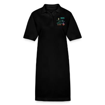 Santa Kong - Robe polo bio PAIGER Stanley/Stella Femme - noir - Devant