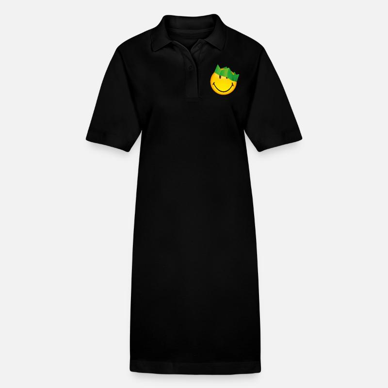Smiley Green Crown - Robe polo bio PAIGER Stanley/Stella Femme - noir