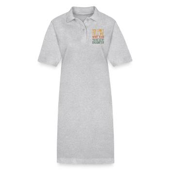 Funny Dad Tees Father Daddy Papa From Daughter Dad - Stanley/Stella PAIGER Organic Women’s Polo Dress - black - Front