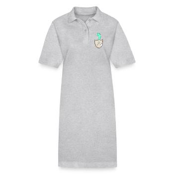 Dinosaur Egg Dino Baby Motif - Stanley/Stella PAIGER Organic Women’s Polo Dress - black - Front