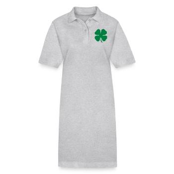kleeblatt glueck shamrock luck four leaf clover54 - Stanley/Stella Frauen Bio-Polokleid PAIGER - Schwarz - Vorne