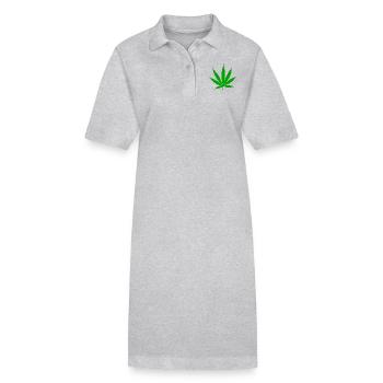 Plante à feuilles de cannabis - Robe polo bio PAIGER Stanley/Stella Femme - noir - Devant