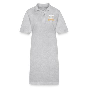 Vintage Cadeau Janvier 1971, 52 Ans Anniversaire - Robe polo bio PAIGER Stanley/Stella Femme - noir - Devant