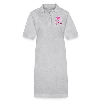 Coeur de pirate camo rose - Robe polo bio PAIGER Stanley/Stella Femme - noir - Devant