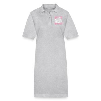 Power women love gears - Stanley/Stella PAIGER Organic Women’s Polo Dress - black - Front