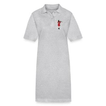 Violinist Drawing - Stanley/Stella PAIGER Organic Women’s Polo Dress - black - Front