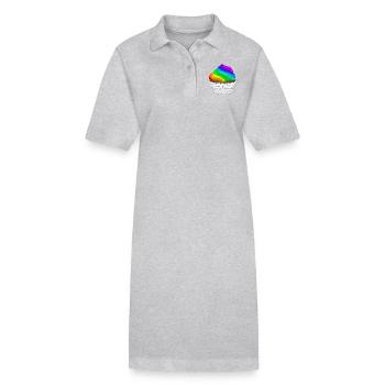 soleil arc-en-ciel nuages soleil météo cloud76 - Robe polo bio PAIGER Stanley/Stella Femme - noir - Devant