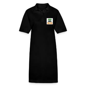 Irish lives matter - Robe polo bio PAIGER Stanley/Stella Femme - noir - Devant
