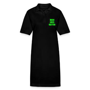Irish lives matter - Stanley/Stella PAIGER Organic Women’s Polo Dress - black - Front