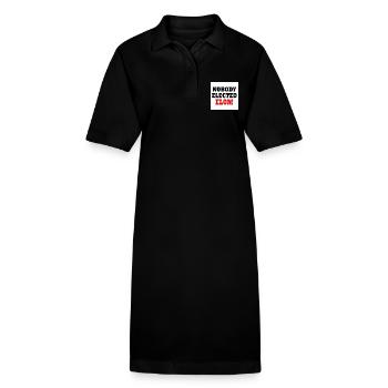 nobody elected elon - Stanley/Stella PAIGER Organic Women’s Polo Dress - black - Front