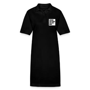 i bought this before elon went crazy - Stanley/Stella Frauen Bio-Polokleid PAIGER - Schwarz - Vorne
