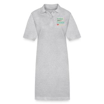 Work In My Garden Hangout With My Chickens - Stanley/Stella PAIGER Organic Women’s Polo Dress - black - Front
