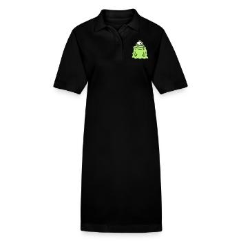 glibber mucus disgusting slimy face head mons - Stanley/Stella PAIGER Organic Women’s Polo Dress - black - Front