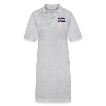Iceland Vintage Flag - Robe polo bio PAIGER Stanley/Stella Femme - noir - Devant