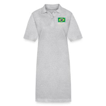 Brazil Vintage Flag - Stanley/Stella Frauen Bio-Polokleid PAIGER - Schwarz - Vorne