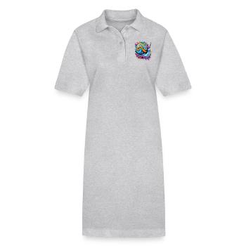 Party Snail Colorful Vineyard Snail - Stanley/Stella PAIGER Organic Women’s Polo Dress - black - Front