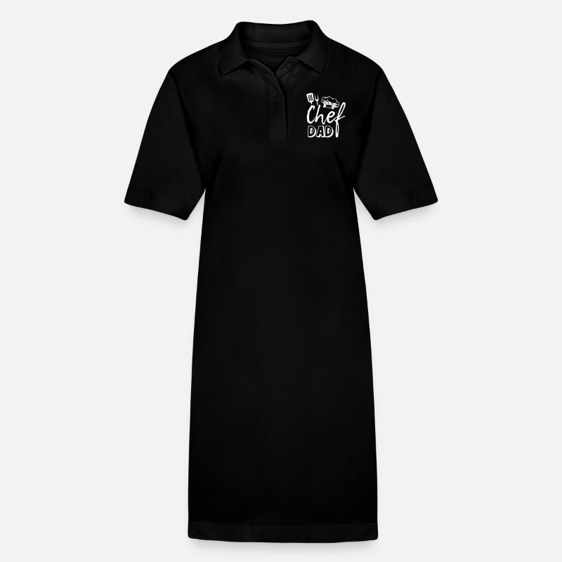 Chef Dad - Stanley/Stella Frauen Bio-Polokleid PAIGER - Schwarz