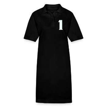 1 - Stanley/Stella Frauen Bio-Polokleid PAIGER - Schwarz - Vorne