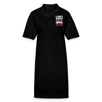 Landy Wolf Defender - Stanley/Stella PAIGER Organic Women’s Polo Dress - black - Front