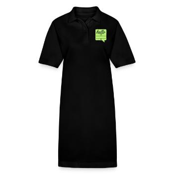 Hello I'm - your name - your text - baby - - Stanley/Stella PAIGER Organic Women’s Polo Dress - black - Front