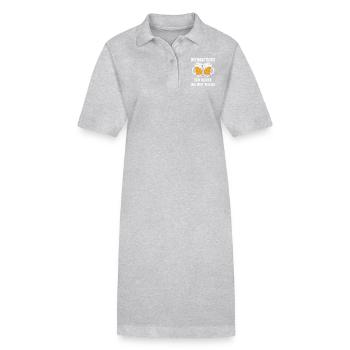 BIERAKTIVIST - ICH KLEBE AN DER THEKE - Stanley/Stella Frauen Bio-Polokleid PAIGER - Schwarz - Vorne