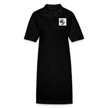 Abstract Art: Woman and Nature - Stanley/Stella PAIGER Organic Women’s Polo Dress - black - Front