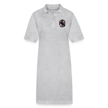 Big raven sitting on sculls in the moonlight - Stanley/Stella PAIGER Organic Women’s Polo Dress - black - Front