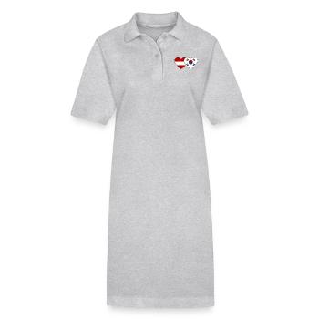 Autriche Corée du Sud Drapeau Coeur - Robe polo bio PAIGER Stanley/Stella Femme - noir - Devant