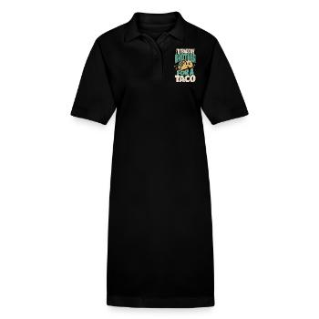 Taco - Stanley/Stella Frauen Bio-Polokleid PAIGER - Schwarz - Vorne
