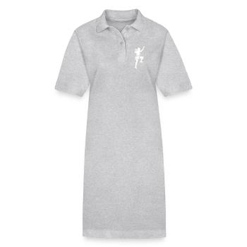 Climber Silhouette Bouldering & Mountaineering - Stanley/Stella PAIGER Organic Women’s Polo Dress - black - Front