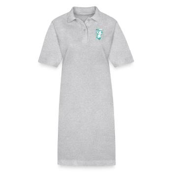 Chien disant chien propriétaire cadeau silhouette enfant - Robe polo bio PAIGER Stanley/Stella Femme - noir - Devant