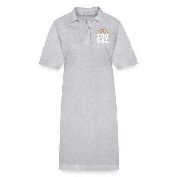 Too gay to work - Stanley/Stella PAIGER Organic Women’s Polo Dress - black - Front