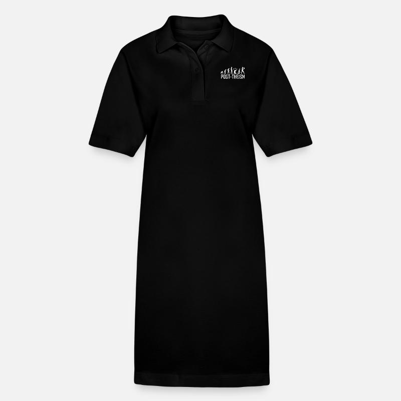 Post-Théisme Athéisme Athée Chemise Evolution - Robe polo bio PAIGER Stanley/Stella Femme - noir
