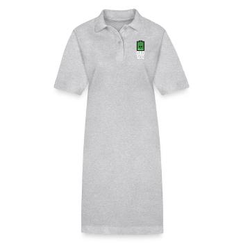 Papa 10% de batterie restante - Robe polo bio PAIGER Stanley/Stella Femme - noir - Devant